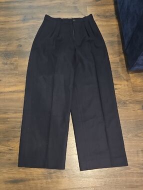Ralph Lauren Purple Label Wool High Waisted Wide Leg Dress Pants Sz 10